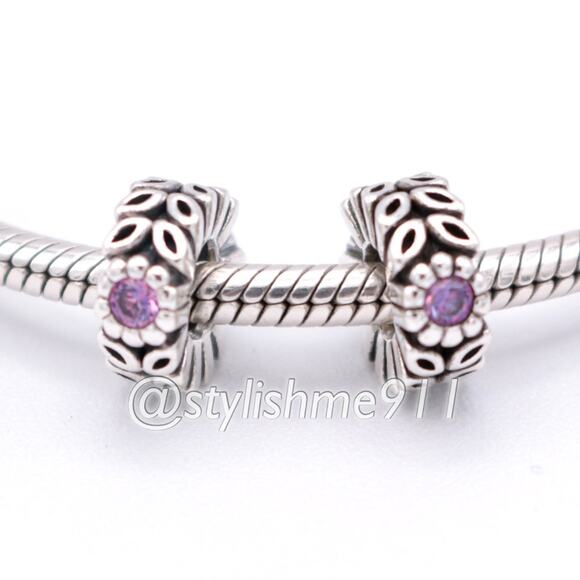 Two Authentic PANDORA Twice as Nice Spacer - 791224CFP - Picture 1 of 12